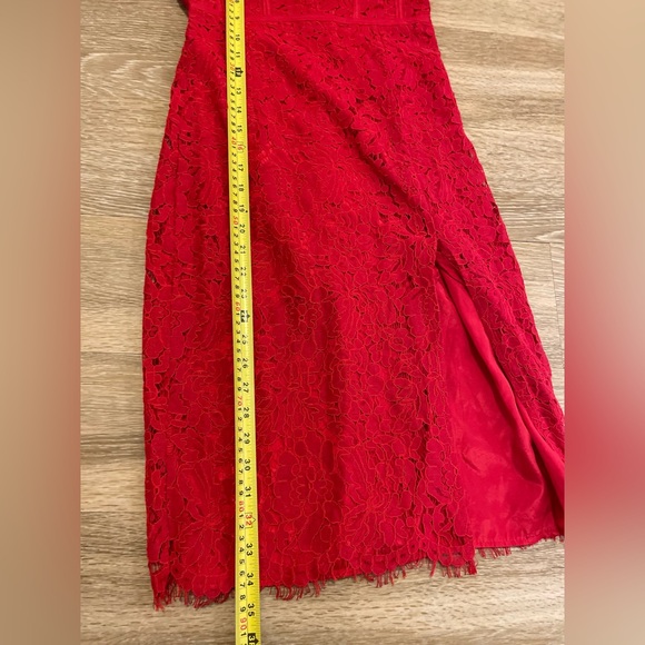 Lulus Love Me Right Red Lace Bodycon Midi Dress - Picture 11 of 12